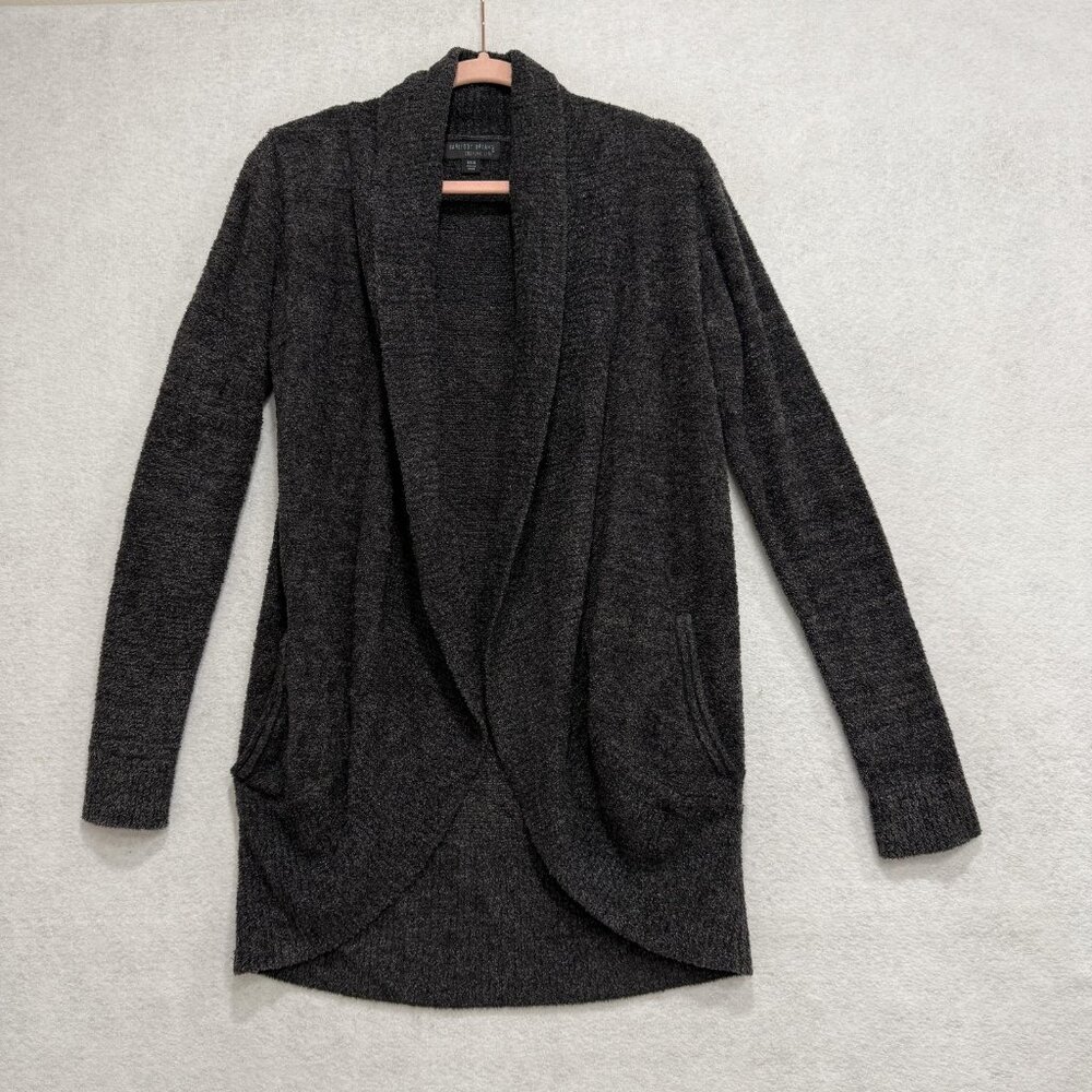 Barefoot Dreams Cardigan Sweater Womens XS/S Gray CozyChic Lite Open Front Knit